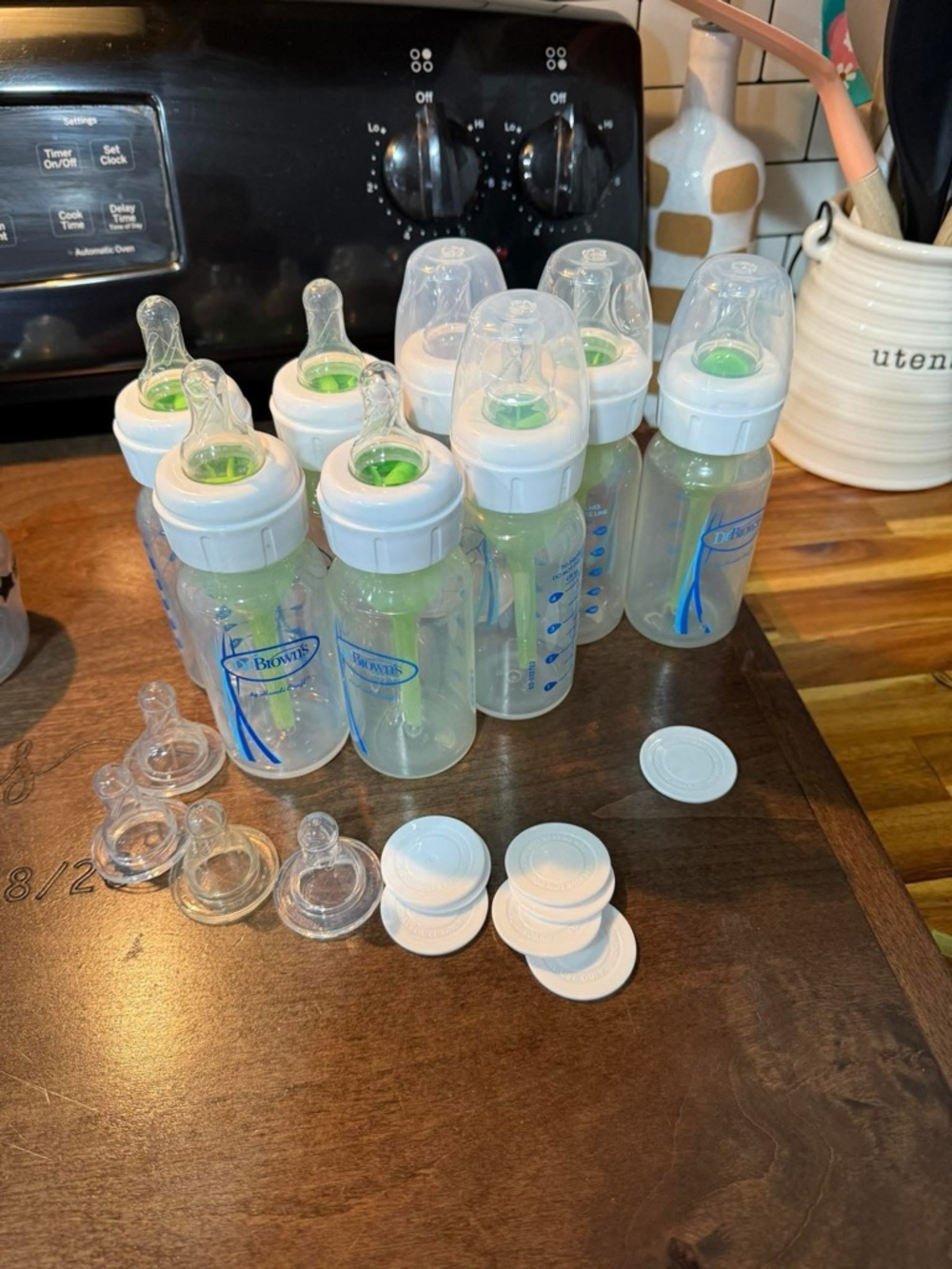 Dr. Browns Baby Bottle - Clear with Green Vent